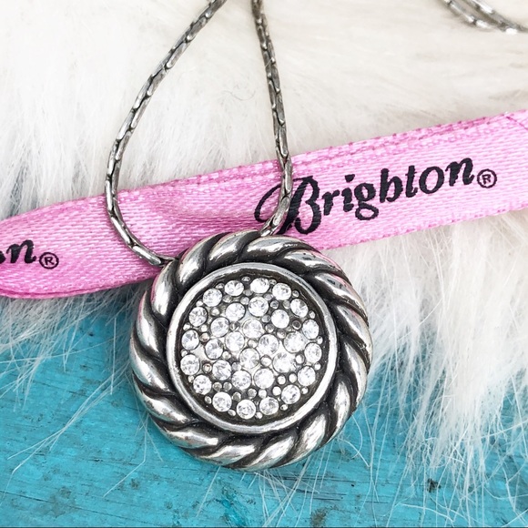 Brighton Jewelry - Brighton Magic Pearl Crystal Silver Disc Necklace